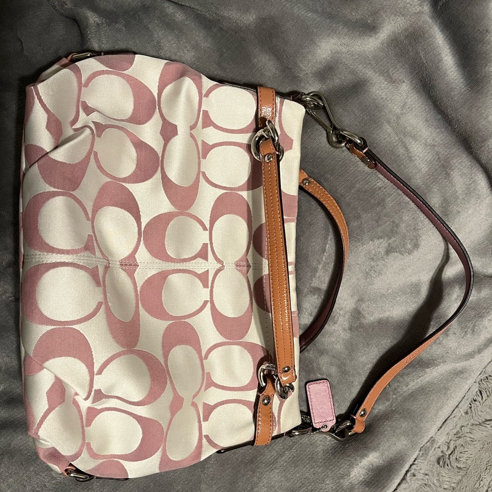Coach Pink and Tan Women's Bag